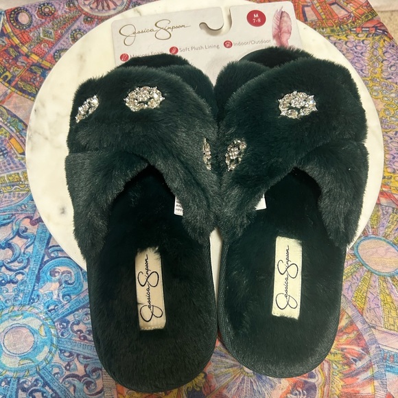 Jessica Simpson Shoes - Slippers Jessica Simpson forest green size 7-8 NWT